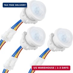 3-Pack Motion Sensor Light Switch, PIR Infrared Sensor, 30S Time Delay, Smart De