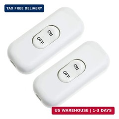 Inline Cord Switch, PLUSPOE 2-Pack On Off Button Control Lamp Appliance Switch f