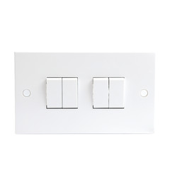 Knightsbridge ST4100 – 10A 4G 2 Way White Wall Plate Switch with Screws, Caps