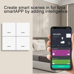 For Smart Home 4Gang Scene Switch with 12 Modes Compatible with For Tuya APP