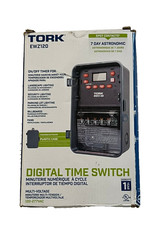 TORK EWZ120 7-Day Astronomic Digital Time Switch 120-277V 30A New Open Box