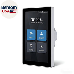L10 Large LCD Smart Light Switch, Custom Display & Icons, 6-In-1 1/2/3/4 Gang &