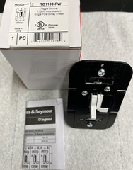 Pass Seymour Legrand TD1103-PW Toggle Dimmer Switch 110W Incandescent 1 Pole NEW