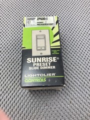 Lightolier ZP600-I Incandescent Dimmer 600 Watt 120 Volt Ivory Finish