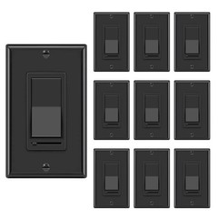 [10 Pack] BESTTEN Dimmer Wall Light Switch, Compatible with Dimmable LED, CFL, I