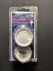 Leviton 6681 Knob Dimmer Push On Off White & Ivory New In Box Incandescent 600W