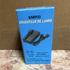 Satco Slide Lamp Dimmer Foot Control Black Matte Plug-In 120V 4.3A 500W