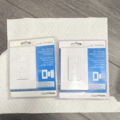 Lutron Caseta Wireless Pico Remote Wall Mount Kit PJ2-WALL-WH-L01 White Lot of 2