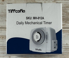 Indoor Mechanical Outlet Timer, 3 Prong Timers for Electrical Outlets, 24-Hour