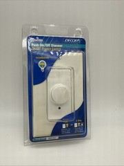 One Leviton Decora RPI06-WWP Rotary Dimmer White NIB