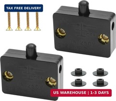2Pcs Cabinet Lamp Switch, Black Automatic Door Light Switch Wardrobe Touch Switc