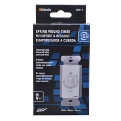 20 Amp 15 Minute Countdown Timer Switch In Wall Mechanical Spring Wound