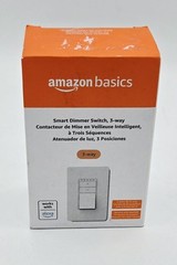 Amazon Basics 3-Way Smart Dimmer Switch Neutral Wire Required 2.4 Ghz WiFi Alexa