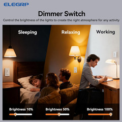 Slide Dimmer Light Switch, Universal Dimmable LED Lighting Control, Single Pole