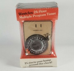 NIB Vintage Westclox 24-Hour Multiple Program Timer Cordless Model