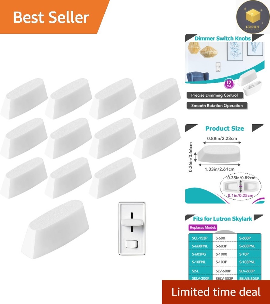 12 Pcs Lutron Dimmer Switch Knob Set – Universal Replacement for Skylark Models