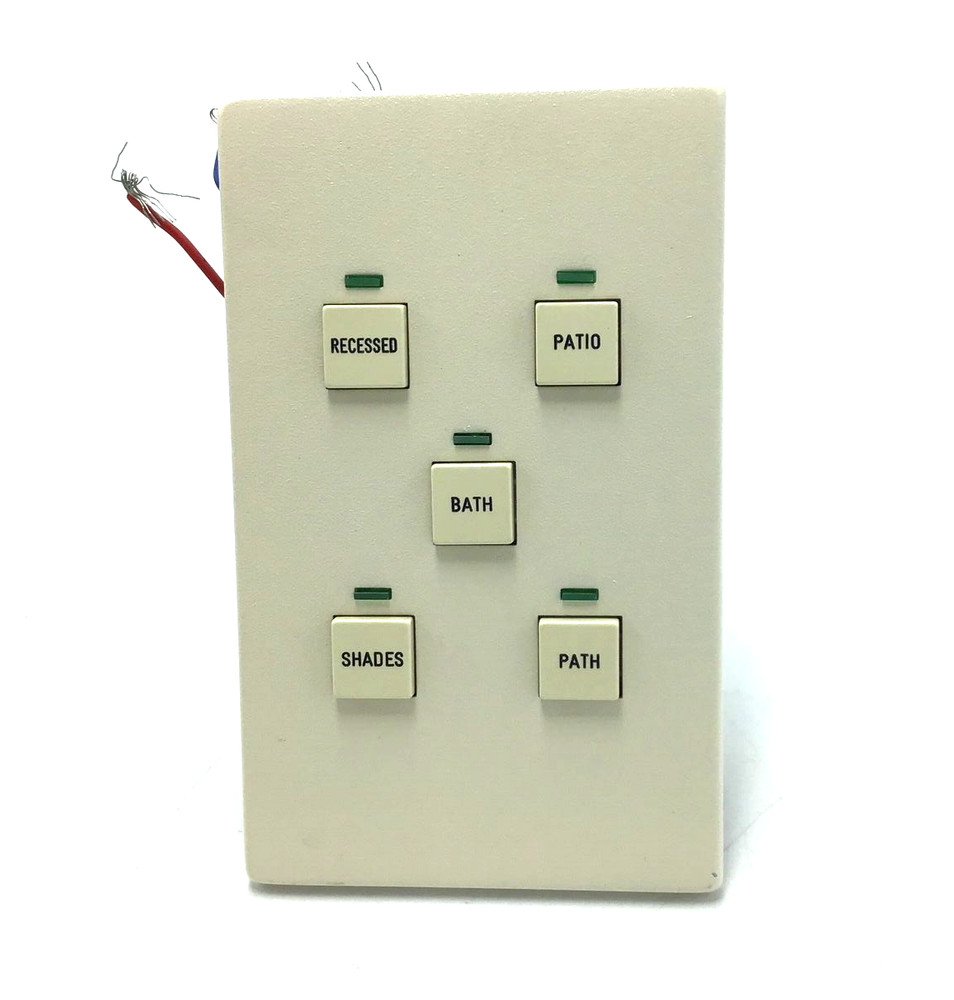 LiteTouch/ Savant 5-Square Button Keypad Dimmer (Almond)