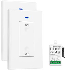 Wireless Light Switch Remote Receiver Kit, No Wiring and Easy Install,Program…