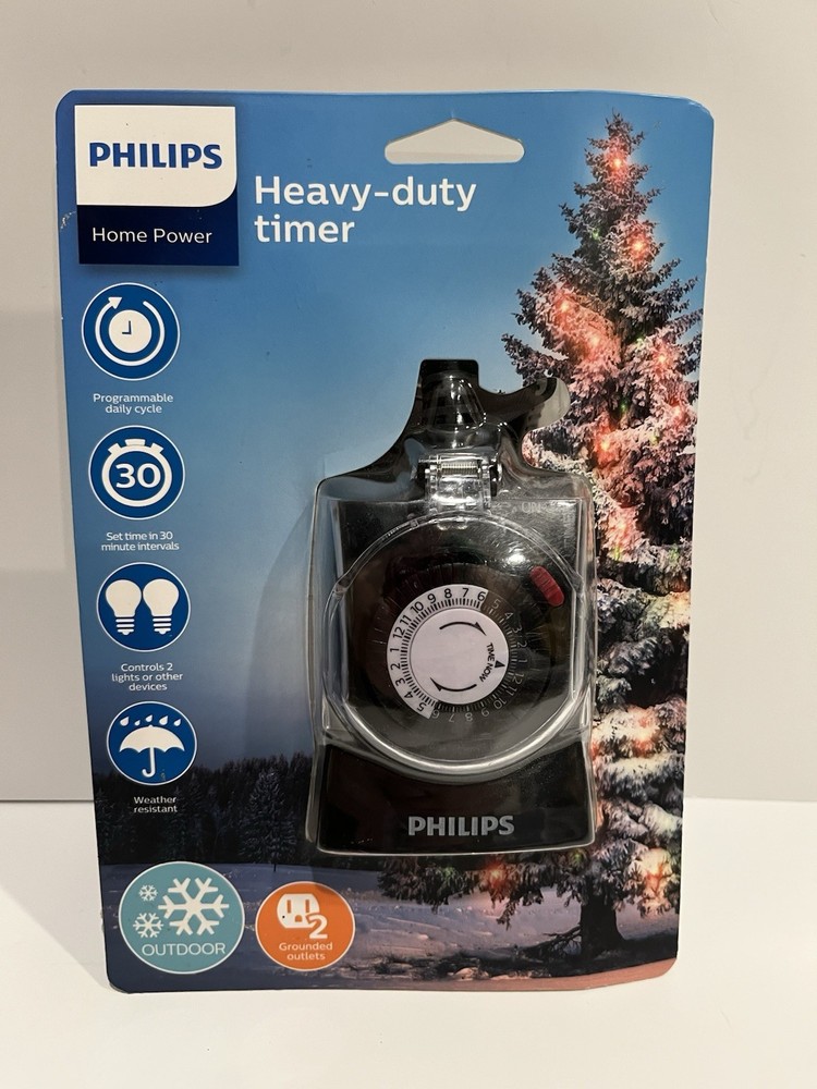 Philips Home Power Outdoor Heavy-Duty Timer 2 Grounded Outlets (Indoor/Outdoor)