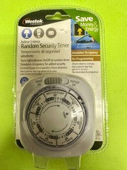 Westek TM03WHB 2-Prong Indoor Mechanical Random Security Timer Plug in