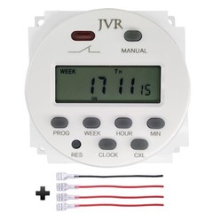 12V Timer Switch – Programmable, DC/AC/Solar Battery Powered | 12 Volt White