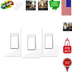 Smart Dimmer Switch – Single Pole, Easy Install, Works with Alexa & Google Home