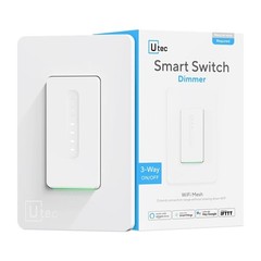 Utec Smart Light Switch Dimmer 2 Pk Single Pole Works with Alexa Google