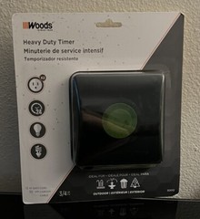 WOODS 50012WD Outdoor HEAVY DUTY Plug-In Timer 2 GROUNDED Outlets – NEW