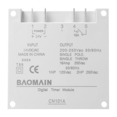 Baomain Time Switch Relay,Digital LCD Programmable Timer,24V Timer, White