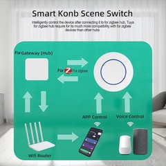 Wireless Button for Tuya Smart Control Easy Scene Activation for Home Devices
