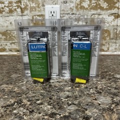 2pc Lutron TGCL-153PH-WH White C.L Toggler LED CFL Single Pole 3-Way Dimmer NEW!