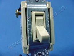 Leviton 1453-2I Ivory 3-Way Toggle Wall Light Switch Residential 15A 120V Bulk