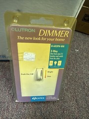 Lutron Contemporary 3-Way Switch Dimmer White Q-603PH-WH Push On Off