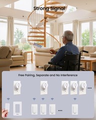 Remote Control Outlet Plug Switch, Buckle Design & Removable Wireless Light S…