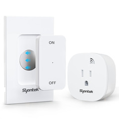 Wireless Wall Switch Remote Control Outlet Kit, 15A/1875W Heavy Duty