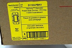 (2)-1100 W Pass & Seymour Preset Slide Dimmer Switch Black Single Pole 3 Way