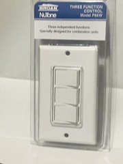Broan NuTone 3 Function Control Switch P66W Independent Switches Combo Units
