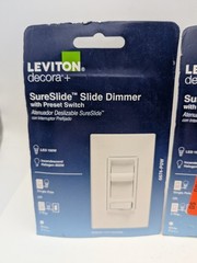 2X Leviton SureSlide w/ Preset Switch LED/Incandescent Dimmer 6674-P0W (Sealed)