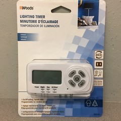 Woods 50043WD Indoor Digital Timer 125 volt White