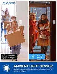 Elegrp Smart Motion Sensor Switch 2.4Ghz Wi-Fi 3 Way Light Switch Compatible