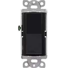 Claro On/Off Switch, 15 Amp/Single Pole, Black (CA-1PS-BL)
