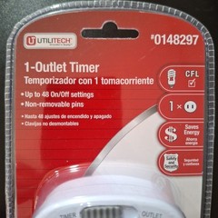 Utilitech #0148297. 1 Outlet Timer Up to 48 On/Off Settings. 125v-60Hz. NIB