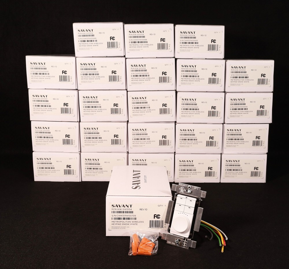 (Lot of 24) Savant Metropolitan Wireless Keypad with Dimmer WIK-SWS104
