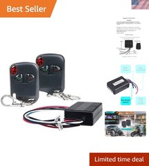 RM02 12V 15A Wireless Relay Switch Kit with 2 Remote Controls, Long Range RF …