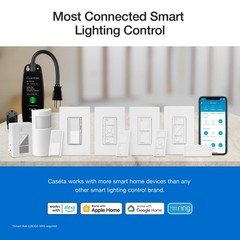 Smart Remote Control for Dimmers & Switches, On/Off, Wall Mount/Tabletop, White