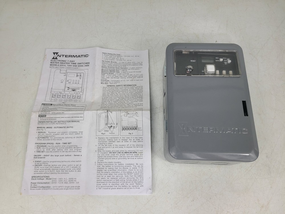 Intermatic EH10 7-Day Electronic Water Heater Timer (TESTED)