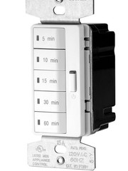 5 Button In-Wall Timer Switch 15A 120V White Programmable Timer