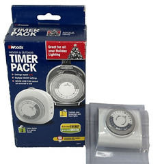 Lot – Woods Indoor & Outdoor Timer Pack – Repeats Daily Model #13571 & 1 Indoor