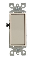 Leviton 5604-T Light Almond 15A 4-Pole Rocker AC Quiet Switch 4.2 Hx1.4 W in.