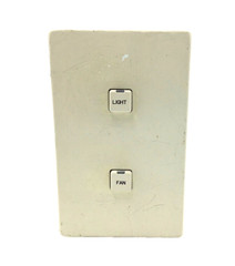 LiteTouch/Savant 2-Button Metro Keypad Dimmer (Custom painted faceplate/almond)